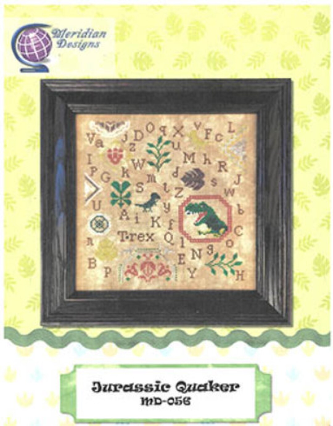 Meridian Designs - Jurassic Quaker, Counted Cross Stitch, Alphabet ...