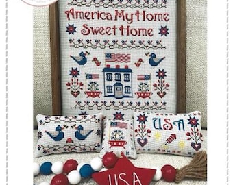 Anabella's Needleart - America My Home Sweet Home Counted Cross Stitch