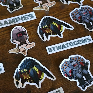 Helldiver Babies Sticker Pack, Cute Baby Helldivers Sticker Set, Chibi Automaton, Terminid, Water Resistant Stickers, Gamer Gift