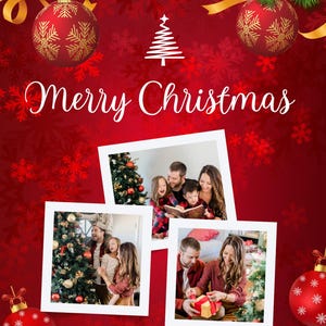 Bearbeitbares frohes Weihnachtskarten-Bundle | Ein Canva Link mit 5 anpassbaren Feiertagskartendesigns | Leicht zu bearbeitende festliche Karten