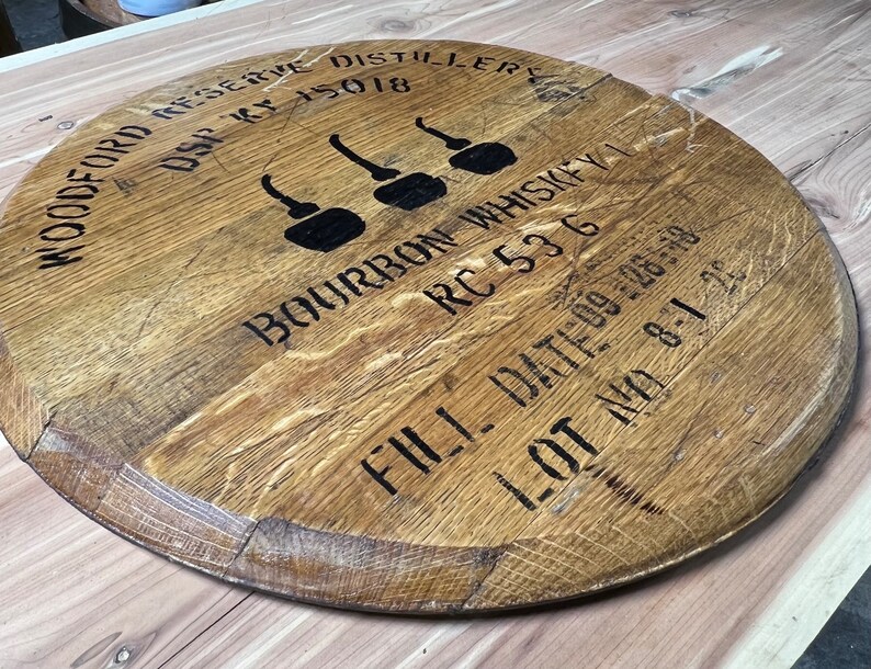 Lazy Susan Woodford Reserve Barrel Head - Etsy