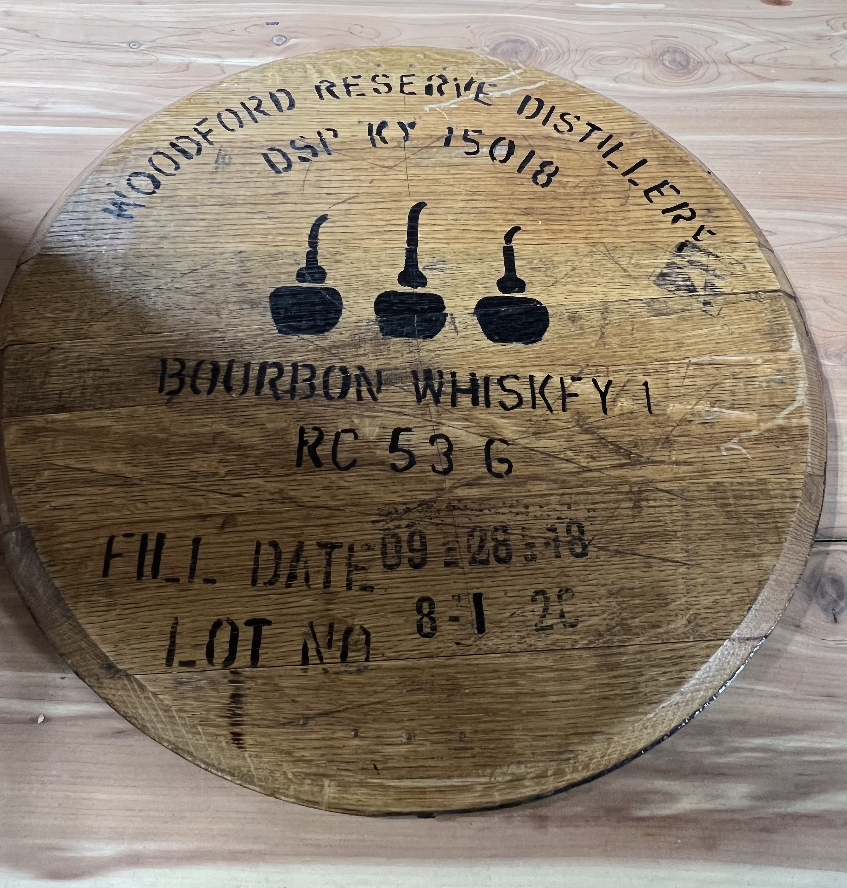 Lazy Susan Woodford Reserve Barrel Head - Etsy
