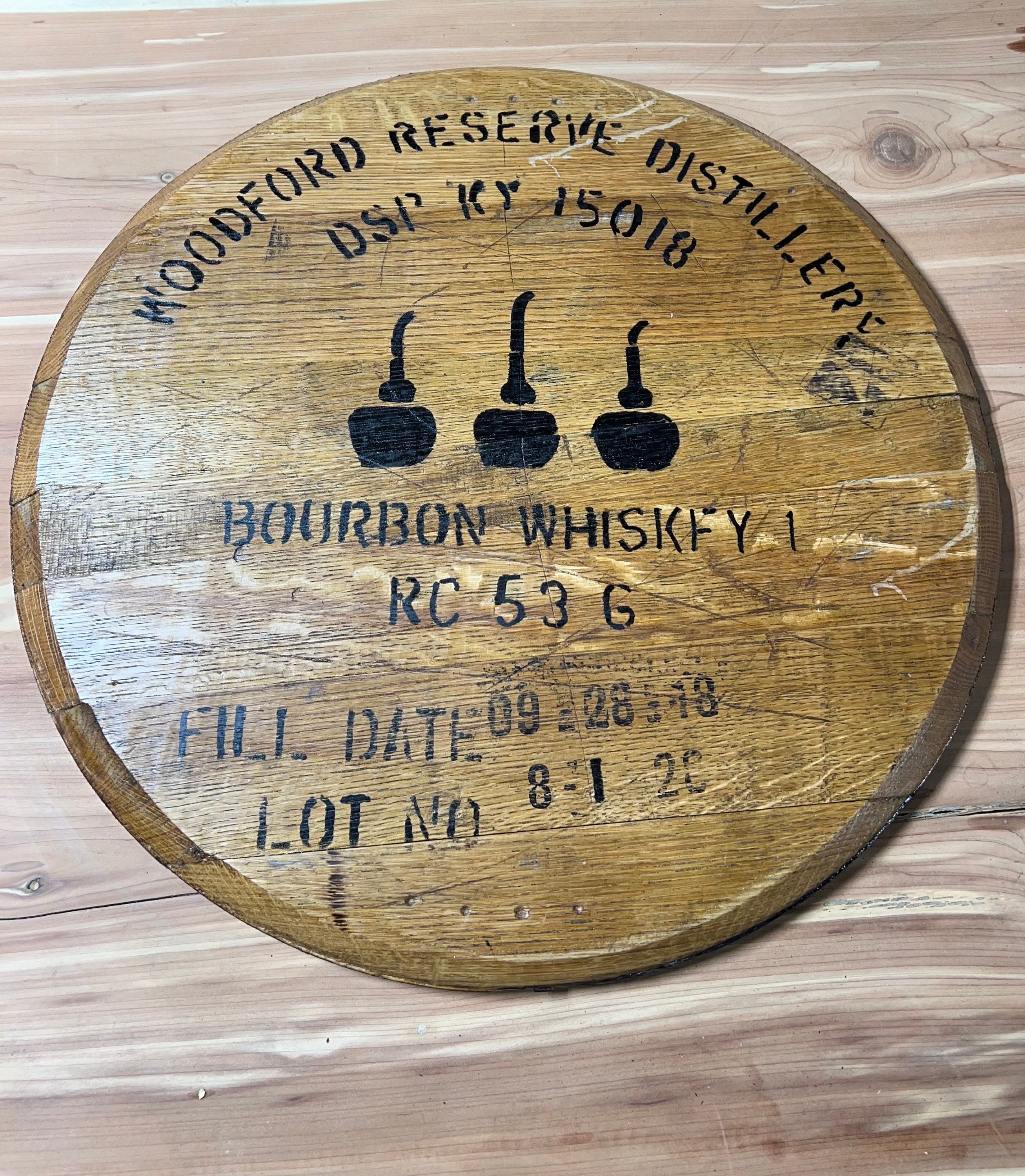 Lazy Susan Woodford Reserve Barrel Head - Etsy