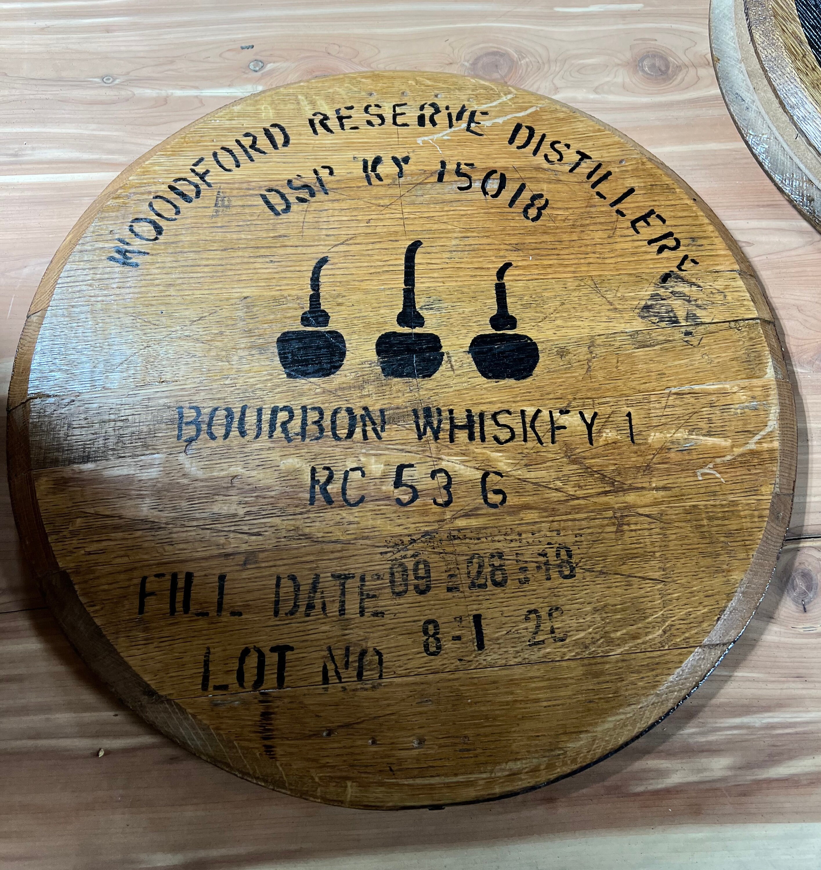 Lazy Susan Woodford Reserve Barrel Head - Etsy