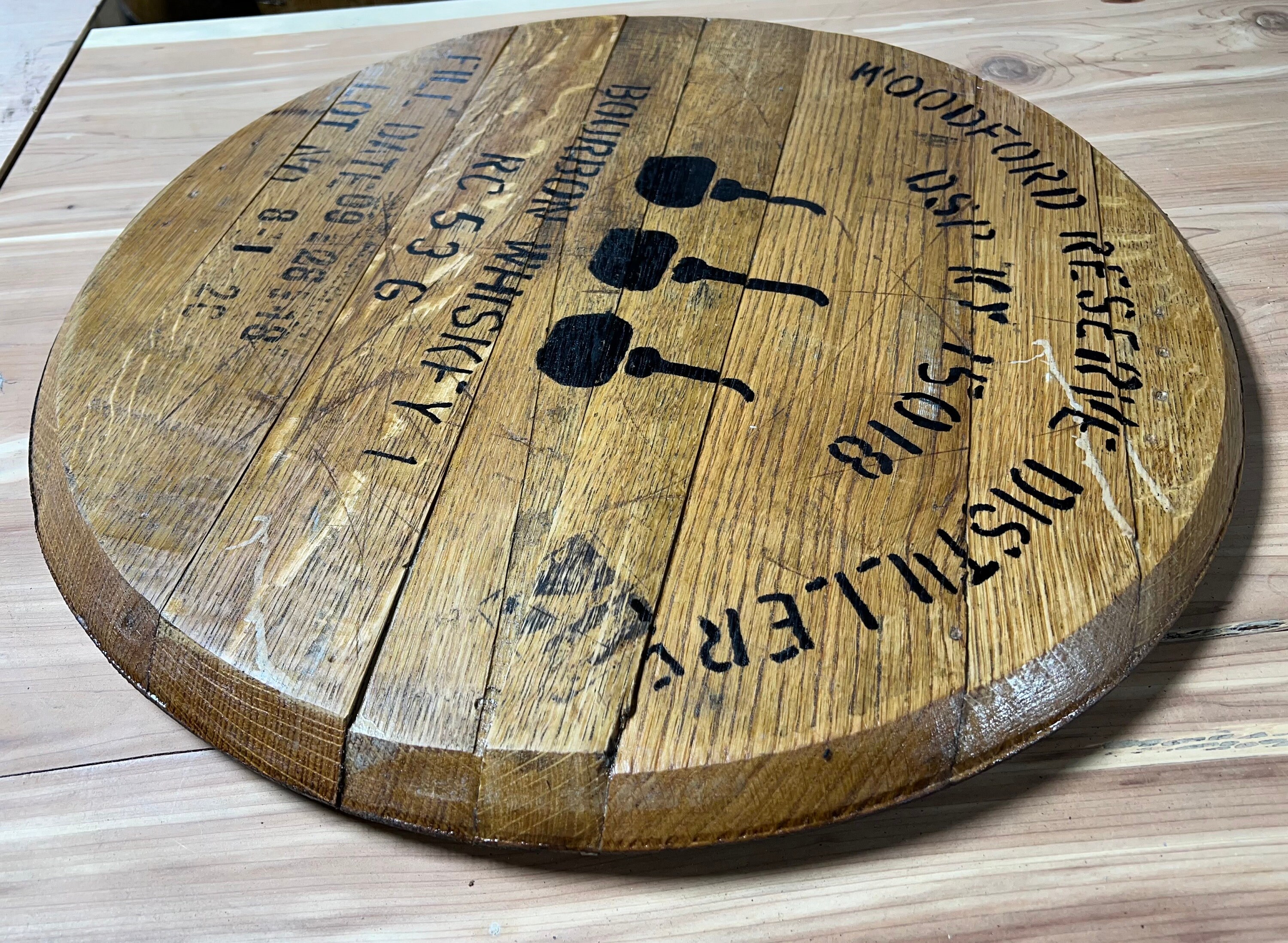 Lazy Susan Woodford Reserve Barrel Head - Etsy