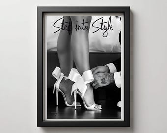 Stampe editoriali di lusso in bianco e nero: fotografie vintage di Vogue (download digitale)