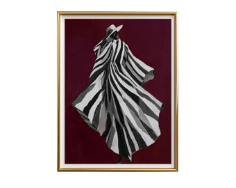 Minimalist Abstract Painting Woman Digital Artwork Modern Figurative Fashion Illustration Decor