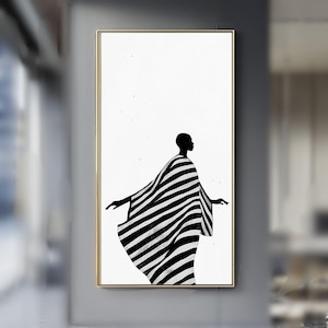 Black Girl Art Print Afrocentric Woman, Ethnic Home Decor (Digital Download)