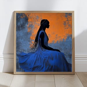 Mid Century Modern Female Figure Art Print (Digital Download