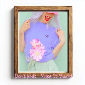Pop Art Pastell Girl Power Wandkunst druckbare GRL PWR rosa Hut Poster, Teen Girl ästhetik Zimmer Dekor feminine Digital Download Kunstwerk