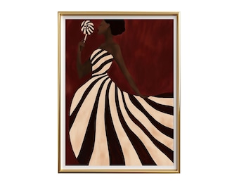 Minimalist Abstract Woman Wall Art Modern Feminine Printable ( Digital Download )