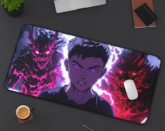 Sung Jin-Woo Desk Mat: Shadow Monarch, Solo Leveling Anime Mousepad