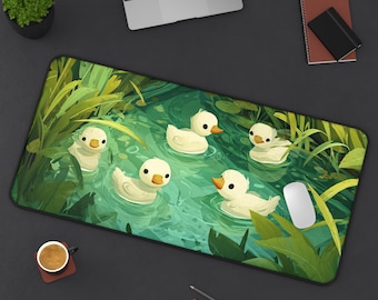 Duck Pond Desk Mat - Animal Mousepad - Extended Gaming Mouse Pad