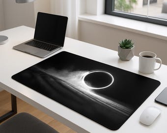 Black Hole Desk Mat: Large Space Gaming Mousepad, Astronomy Theme