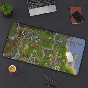 Old School Runescape Map Desk Mat: XL Gaming Mousepad