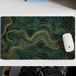 Topographische Schreibunterlage, Schreibtischunterlage, Topographie Schreibtischunterlage, Natur inspirierte Schreibtischunterlage