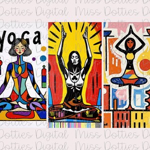 Bladwijzers downloaden, yoga, afdrukbare download, doe-het-zelf bladwijzers, downloads, ongewenste dagboekkaarten, ATC-kaarten, cadeau boekenliefhebbers, yoga downloaden