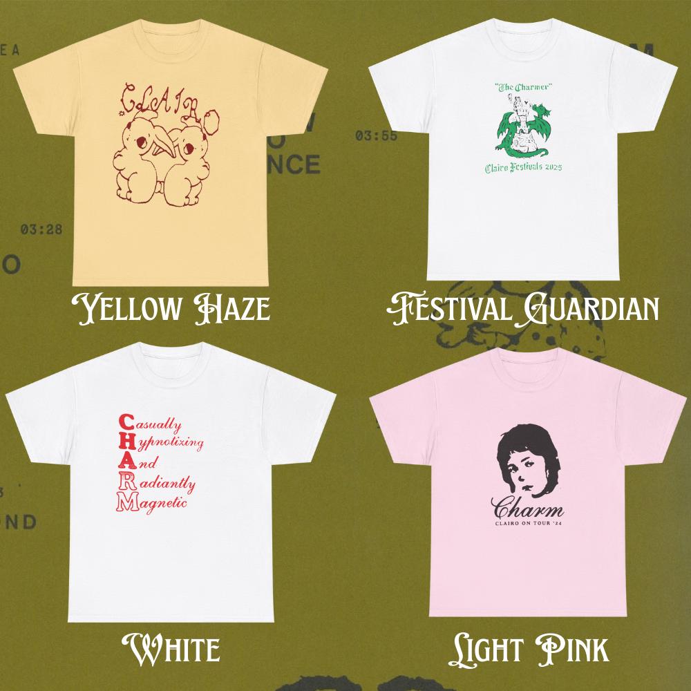 clairo tシャツ　クレイロ　コーチェラ Clairo Cottrill Inspired Unisex T-shirt, Charm, Immunity