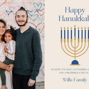 Carte Hanukkah, carte de vacances double face, modèle de téléchargement instantané