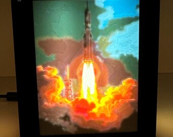 Ignition: A Journey Beyond — Lithophane Panel Set (4-Pack) – For AuraFrame Cube | Magnetic Color Art Panels