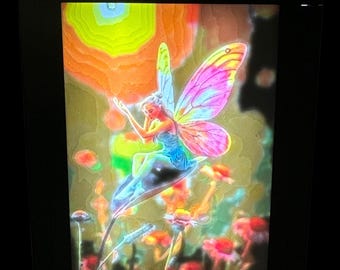 Fairy Bloom — Lithophane Panel Set (4-Pack) – For AuraFrame Cube | Magnetic Color Art Panels