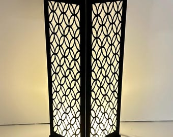 Mid Century Style LED Desk Lamp with USB Power – Modern Geometric Pattern Lighting