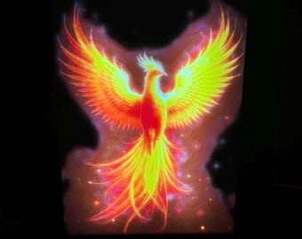 Rise of the Phoenix — Lithophane Panel Set (4-Pack) – For AuraFrame Cube | Magnetic Color Art Panels