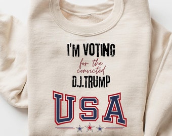 Sudadera con la frase "Voy a votar por el condenado DJ Trump 2024", camiseta política, camiseta de las elecciones de Trump 2024, camiseta republicana, camisetas para amantes de Trump