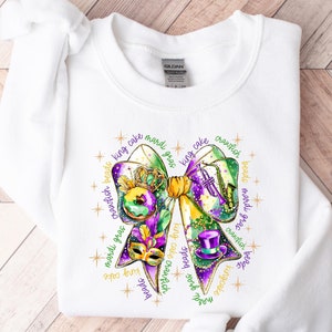 Mardi Gras Sweatshirt, Mardi Gras Carnival Shirt, Women Mardi Gras Shirts, Mardi Gras Crewneck Shirt, Mardi Gras Gift for Kids, Mardi Tshirt