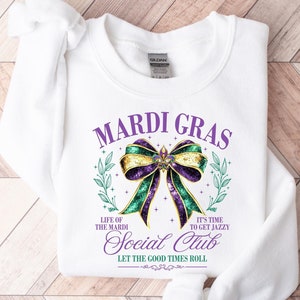 Mardi Gras Sweatshirt, Mardi Gras Carnival Shirt, Women Mardi Gras Shirts, Mardi Gras Crewneck Shirt, Mardi Gras Gift for Kids, Mardi Tshirt
