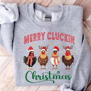 Merry Cluckin’ Christmas Shirt,Christmas T-shirt, Christmas Shirt, Funny Christmas Shirt, Merry Christmas Shirts, Trending Christmas Shirt