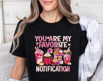 Camisa de tazas de café del día de San Valentín, camisetas del día de San Valentín para mujer, camiseta de San Valentín con leche, regalo del día de San Valentín, camiseta feliz del día de San Valentín