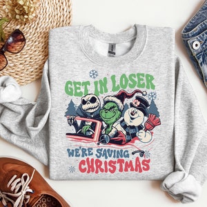 The Grinch Christmas Sweatshirt for Women New Year Gift, Merry Christmas Sweater, Christmas Tshirt, Christmas Family T-shirt, Christmas Tee
