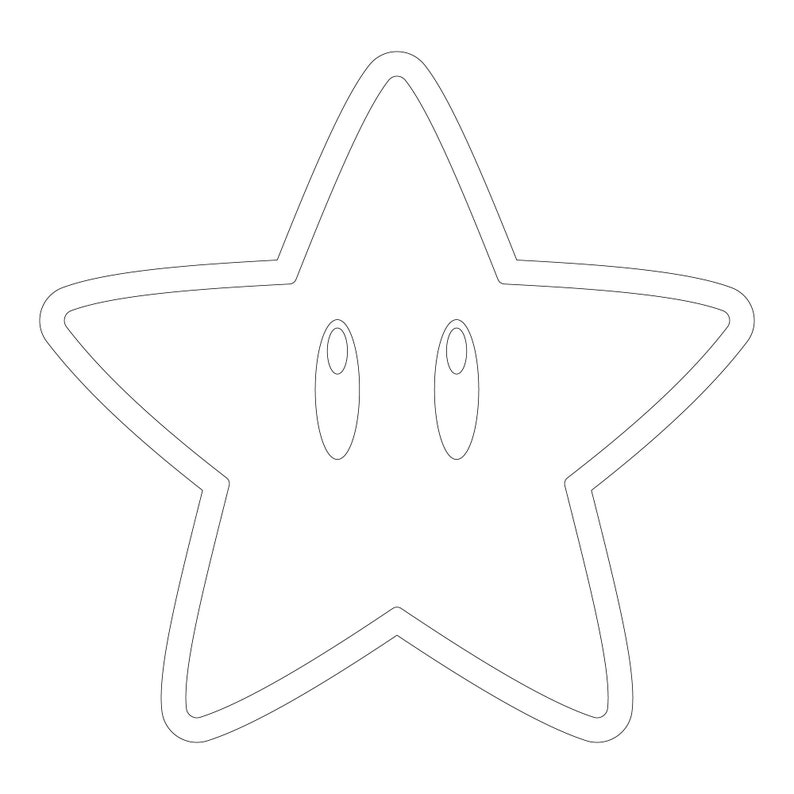 Super Mario Star // Instant Download SVG PNG. Vector Art. Cricut File