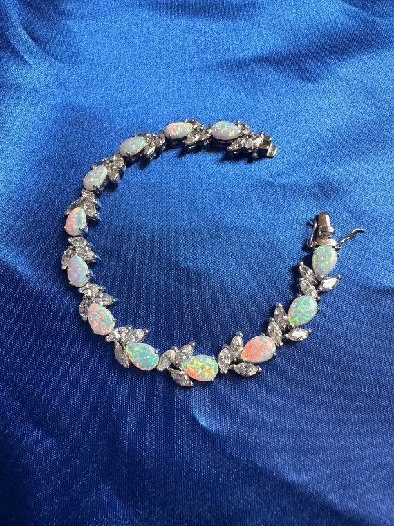 Opal and Sterling Silver Bracelet