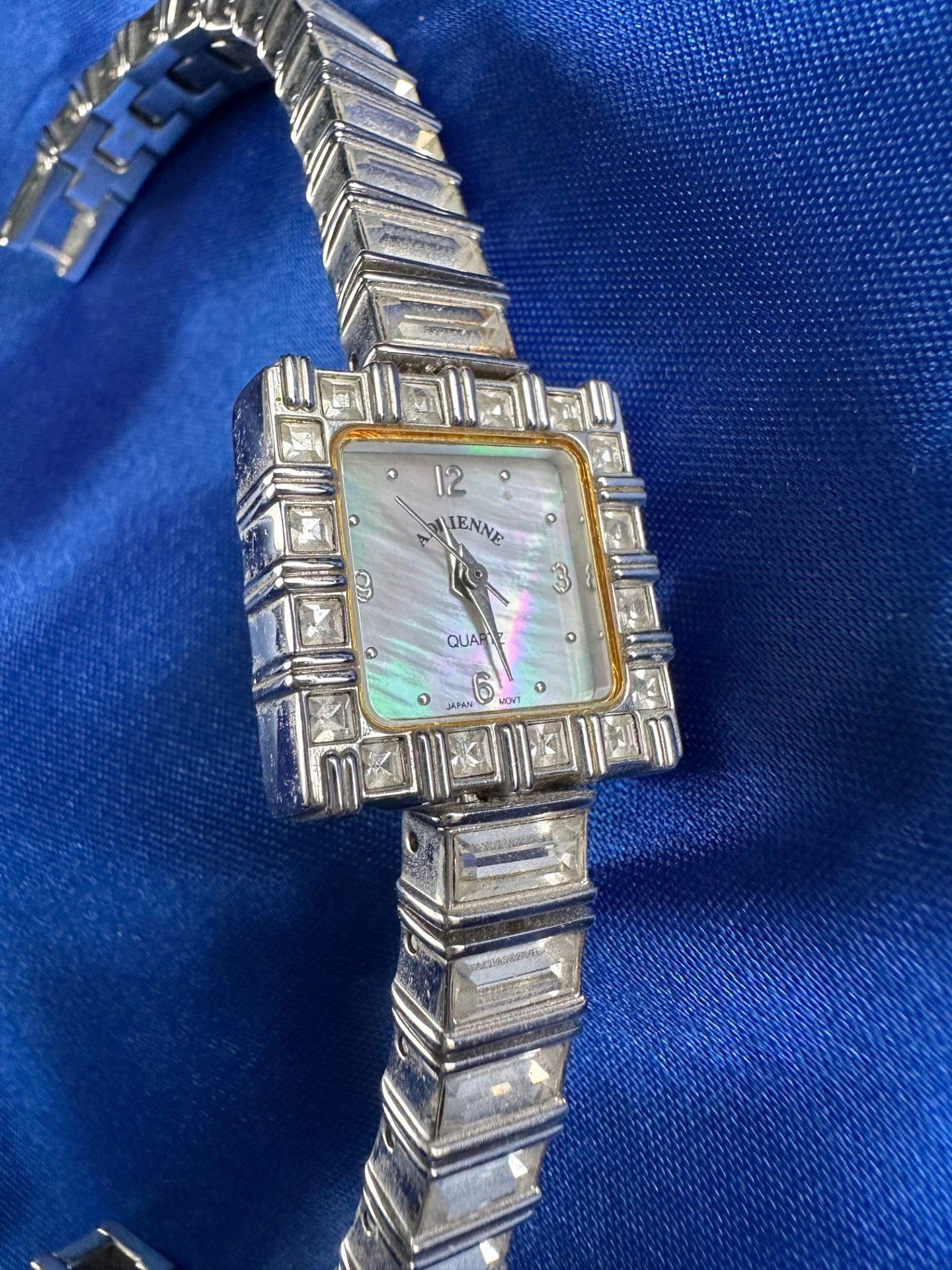 Adrienne Women\'s Crystal Mosaic Watches - White, Teal, Silver, Gold Shop Adrienne Watches for Women on Mercari | New & Used  main image 4