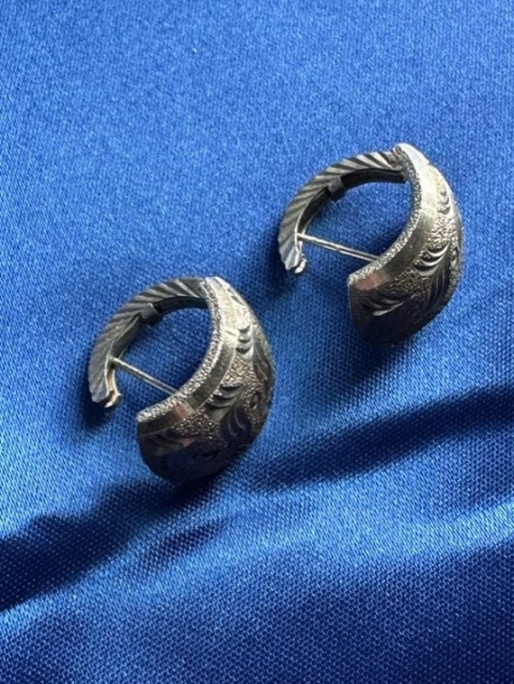 Vintage Art Deco Silver Earrings. - image 6