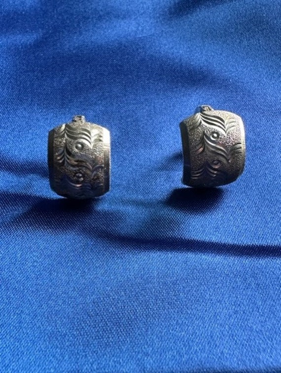 Vintage Art Deco Silver Earrings. - image 2