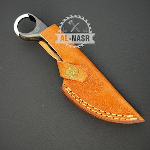 Mini Karambit Knife Custom Handmade Small Karambit with Leather Sheath: Unique Gift for Him, Personalized Gift for Men, Son, Boyfriend image 7