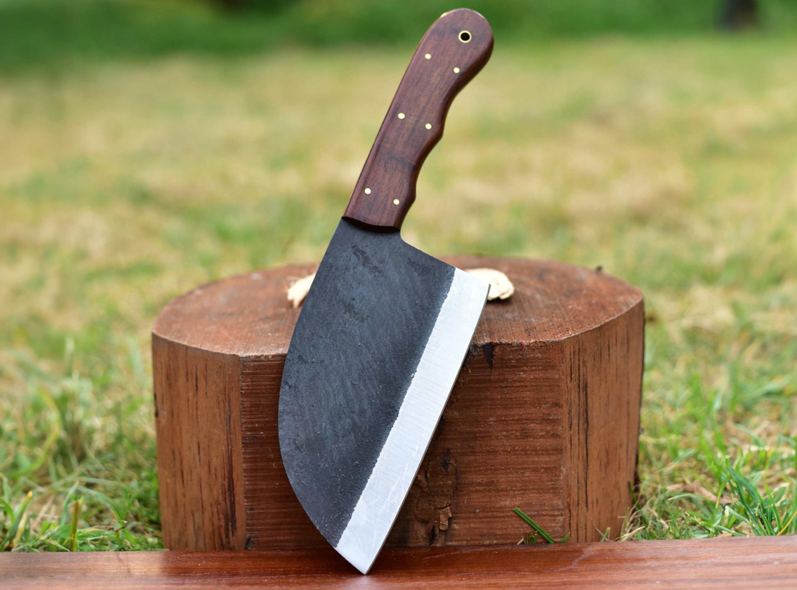 Dream Reach Men with The Pot Chef Knife Hand Forged Full Tang Viking Boning Knives with Sheath Butcher Meat Cleaver for Kitchen or Camping, Black