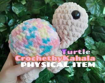 Crochet Turtle - PHYSICAL ITEM - Colourful - Amigurumi Plush - Handmade - Plushie - Soft Toy