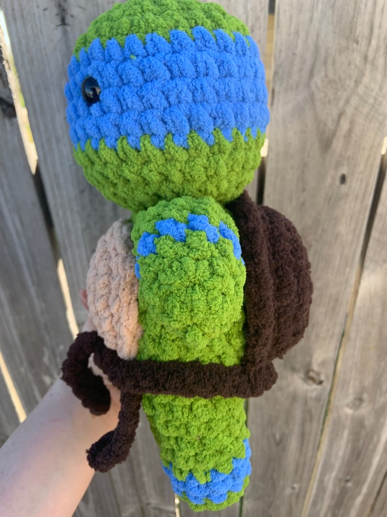 Ninja Turtle Crochet Pattern, 90's Inspired Turtle, Amigurumi Plushie pattern PDF ONLY image 3
