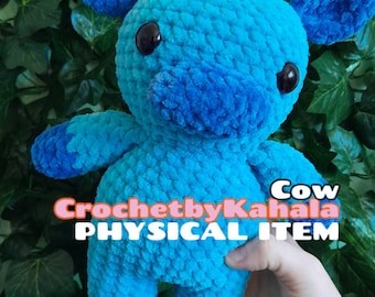 Crochet Cow - PHYSICAL ITEM - Colourful - Amigurumi Plush - Handmade - Plushie - Soft Toy