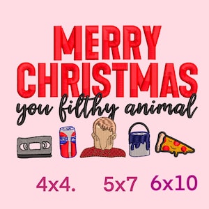 Merry Christmas movie Kevin home - embroidery design - machine embroidery- instant download- trendy embroidery pattern. PES DST JEF