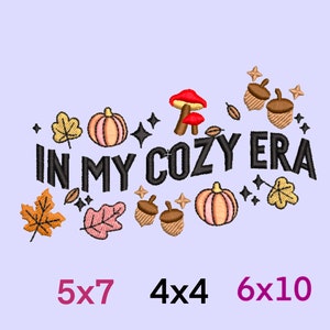 Cozy era autumn - embroidery design - machine embroidery- instant download- trendy embroidery pattern. PES DST JEF