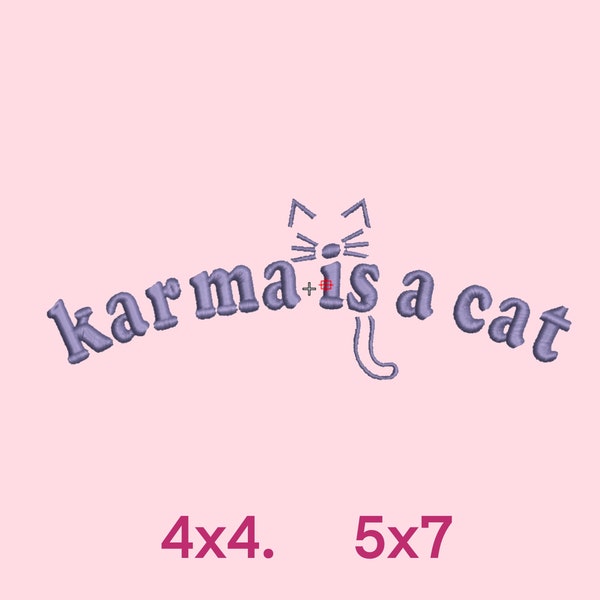 karma embroidery design - machine embroidery- instant download- trendy embroidery pattern. PES DST JEF