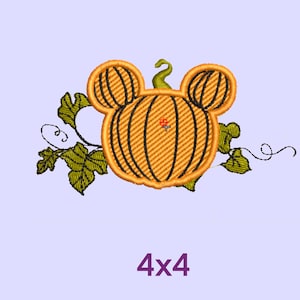 Halloween pumpkins  mouse embroidery - embroidery design - machine embroidery- instant download- trendy embroidery pattern. PES DST JEF