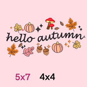 Autumn Halloween thanks giving leafs  - embroidery design - machine embroidery- instant download- trendy embroidery pattern. PES DST JEF