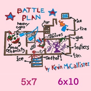Christmas Kevin battle plan - embroidery design - machine embroidery- instant download- trendy embroidery pattern. PES DST JEF