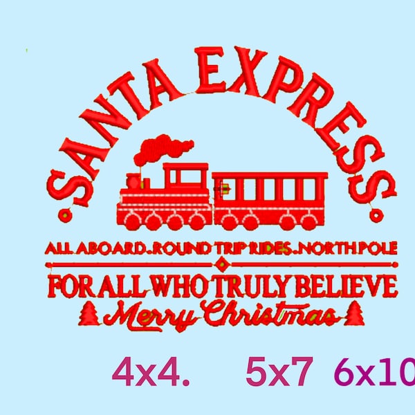 Merry Christmas train embroidery design - machine embroidery- instant download- trendy embroidery pattern. PES DST JEF